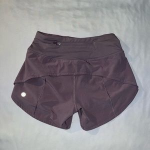NEVER WORN lululemon violet size 0 hr speed up 4 inch